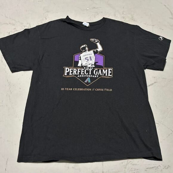 **2004 Arizona Diamondbacks Randy Johnson Perfect Game T-Shirt** - Picture 1 of 4